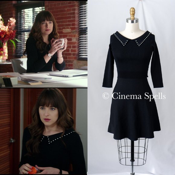 Maje Dresses & Skirts - Size FR 3 As Seen On Anastasia Steele in Fifty Shades Freed Black Collared Dress